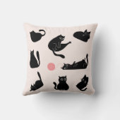 黒間抜け猫 クッション (裏面)