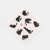 黒間抜け猫 スタンダードランチョンナプキン (角)