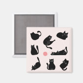 黒間抜け猫 マグネット (正面/裏面)