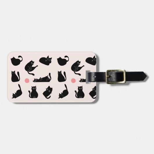 黒間抜け猫 ラゲッジタグ (正面横)