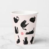 黒間抜け猫 紙コップ (裏面)