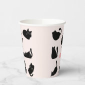 黒間抜け猫 紙コップ (左)