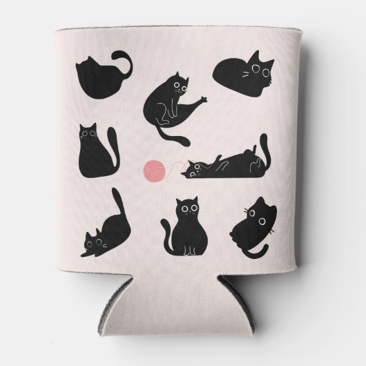 黒間抜け猫 缶クーラー (正面)