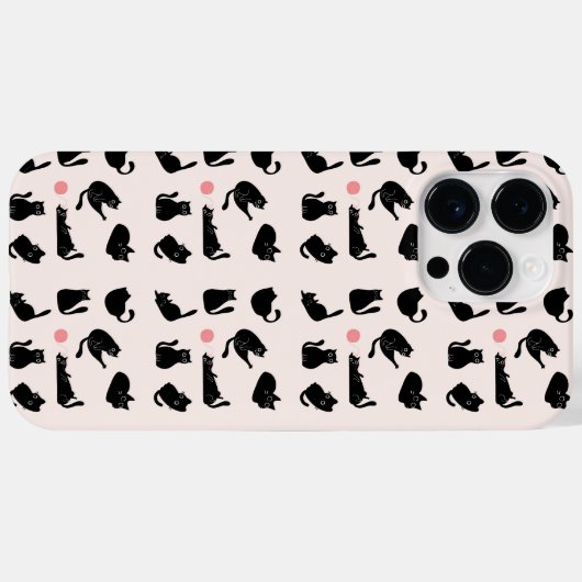 黒間抜け猫 Case-Mate iPhoneケース (裏面 (横))