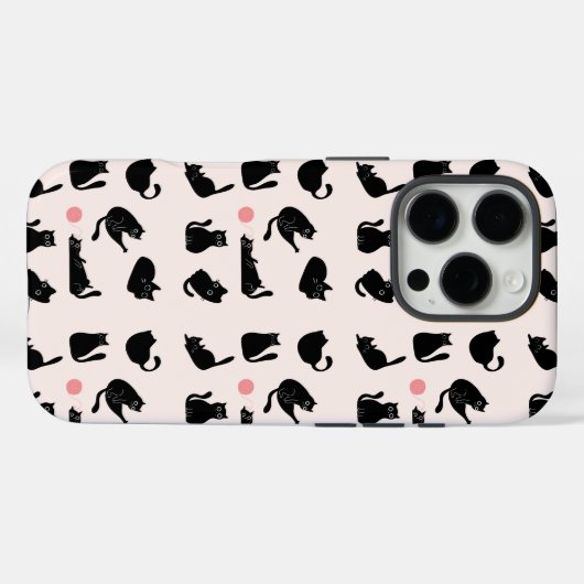 黒間抜け猫 Case-Mate iPhoneケース (裏面 (横))