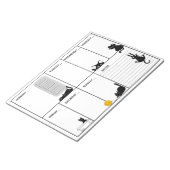 黒間抜け猫A4週用パッド ノートパッド (アングル)