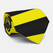 黒間抜け/黄パタストライプのーン ネクタイ (ロール)