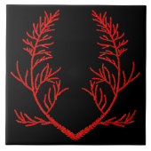 黒離れ瓦の杉材 タイル (正面)