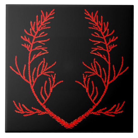 黒離れ瓦の杉材 タイル (正面)