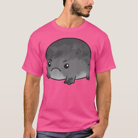 黒雨蛙かわいい不機嫌なカエル Tシャツ (正面)