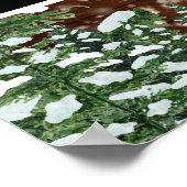 黒雪の木と森のブライダルシャワーフォトプロップ ポスター (角)