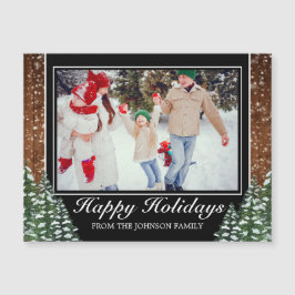 黒雪の木と森の写真の休日の挨拶