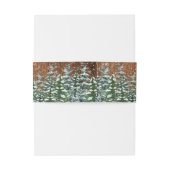 黒雪の木と森の松の赤ちゃんシャワー 招待状ベリーバンド (裏面例)