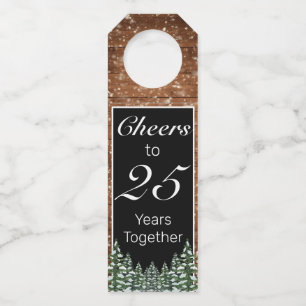 黒雪の森と森の松の記念日 ボトルネックタグ