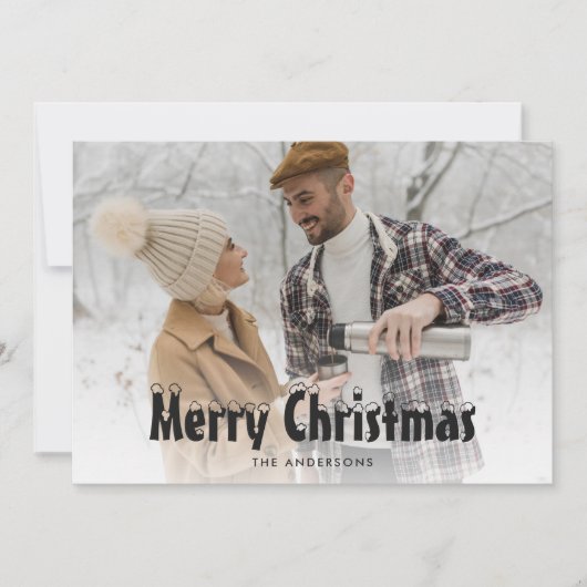 黒雪写真メリークリスマスカード シーズンカード (正面)