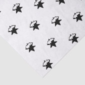 黒雪星、白い背景 薄葉紙 (詳細)