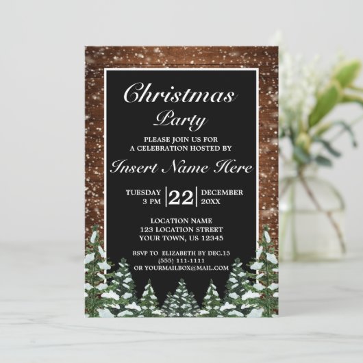 黒雪木林パインメリークリスマスパーティー 招待状 (スタンド正面)