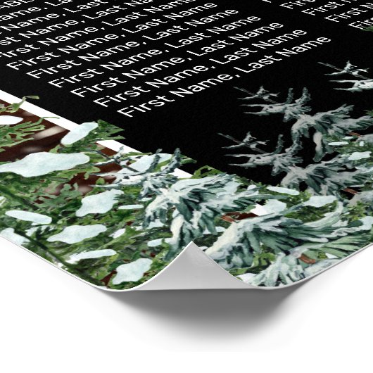 黒雪木林座席表16表 ポスター (角)