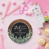 黒雪森結婚記念日 ペーパープレート (パーティー)