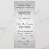 黒雪氷冬の結婚式 プログラム (裏面)