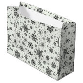 黒雪片クリスマスパターンラージ抱き枕 ラージペーパーバッグ (正面アングル)