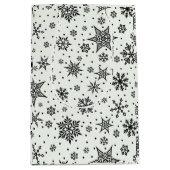 黒雪片クリスマスパターン中抱き枕 ミディアムペーパーバッグ (正面)