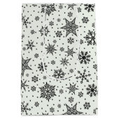 黒雪片クリスマスパターン中抱き枕 ミディアムペーパーバッグ (裏面)