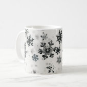 黒雪片クリスマス コーヒーマグカップ (正面左)