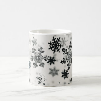 黒雪片クリスマス コーヒーマグカップ