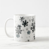 黒雪片クリスマス コーヒーマグカップ (左)