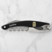 黒雪鳥の小屋を持つ黄金の鳥かご ソムリエナイフ (裏面)