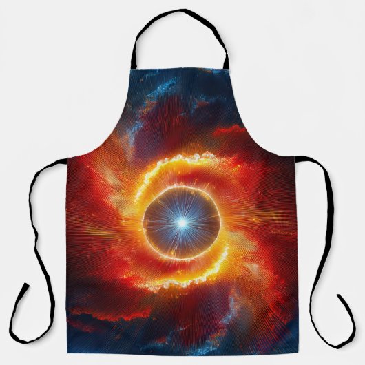 黒雲と炎が玉を紡ぐ エプロン (正面)
