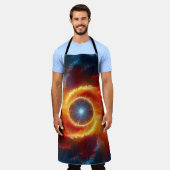 黒雲と炎が玉を紡ぐ エプロン (着用した状態)