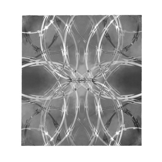 黒雲に対するかみそりワイヤー ノートパッド (正面)