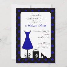 黒青ドット 女の子の夜の外出