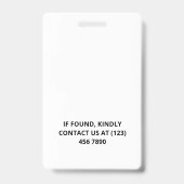 黒青分子ID写真 バッジ (裏面)