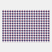 黒青千鳥格子の白 ラッピングペーパーシート (正面2)