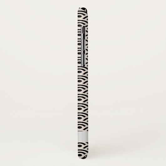 黒青海波 日本柄 個人名 Case-Mate iPhoneケース (裏面/左)