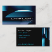 黒青白の抽象的でモダンな一般的 名刺 (正面/裏面)