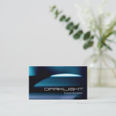 黒青白の抽象的でモダンな一般的 名刺 (スタンド正面)