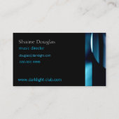 黒青白の抽象的でモダンな一般的 名刺 (裏面)