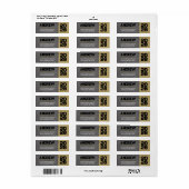 黒青銅シャルボード卒業差出人住所 ラベル (フルシート)