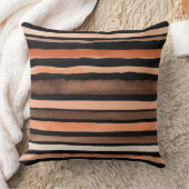 黒青銅及び桃ストライプ色 クッション (ブランケット)