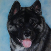 黒面秋田パンティングドッグポートレートアート ジグソーパズル