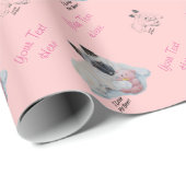 黒面秋田犬の非常にかわいい犬ポートレート ラッピングペーパー (ロールコーナー)