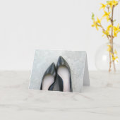 黒靴グリーティングカード カード (黄色い花)