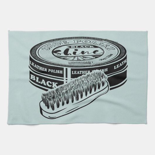 黒靴ポリッシュスズ キッチンタオル (横)
