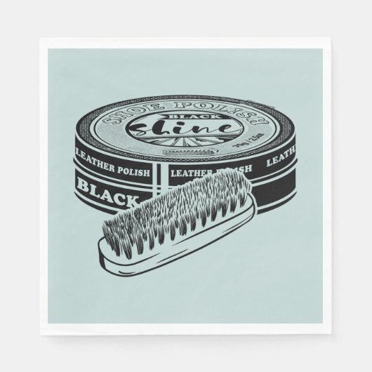 黒靴ポリッシュスズ スタンダードランチョンナプキン (正面)