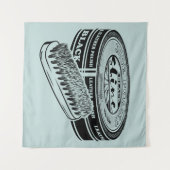 黒靴ポリッシュスズ タペストリー (正面(横))