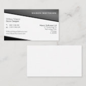 黒頭が切れる灰色プロフェッショナル名刺 名刺 (正面/裏面)